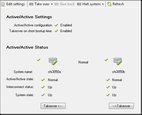 Active/Active Settings
