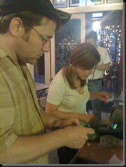 Chris Rue and our amazing waitress