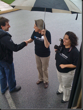 @krosen shakes hands with Nadine Sievers