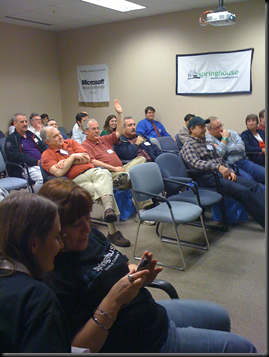 View of the audience from where I was sitting, there was a whole other section of the room my camera couldn't get!