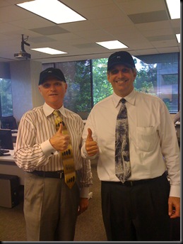 Thumbs up with Louie Bernstein - General Manager of New Horizons