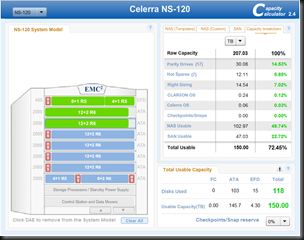 I updated this slide to accurately reflect more realistic R5 sets for the EFD disks.  In addition I introduced an ADDITIONAL spare disk, which should 'hurt' my values and make me appear less efficient.