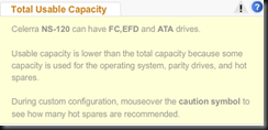 NS-120 Total Usage Capacity