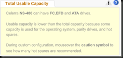 NS-480 Total Usage Capacity