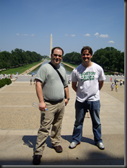 Daniel and I on the steps of the Lincoln Memorial