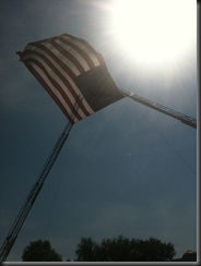 The flag of America in such majestic flow in the wind