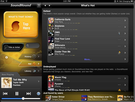What's Hot with SoundHound (iPad edition)
