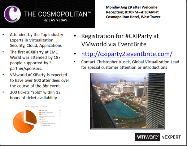 #CXIParty at VMworld 2011 in Las Vegas - Attended by the Top Industry Experts in Virtualization, Security, Cloud, Applications, You name it!