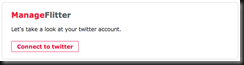 ManageFlitter Connect to Twitter
