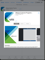 Do not download the VMware Customer Programs app for VMworld 2014 US!