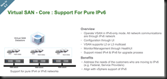 VSAN supports IPv6 - Not that anyone cares! <3